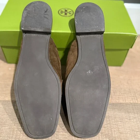 EUC | Tory Burch | Suede Chocolate Brown Mules | $100 - Picture 8 of 8